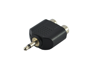 3.5mm Male (Mono) to 2xRCA Female Converter